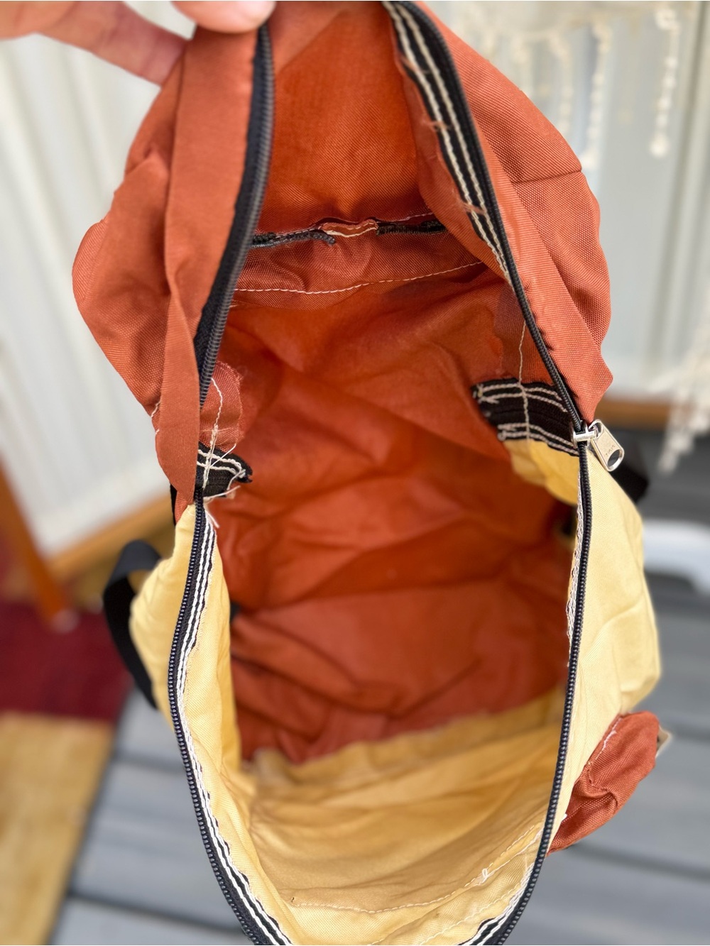 Two-Tone Rust & Tan Mini Backpack - Picture 9 of 12